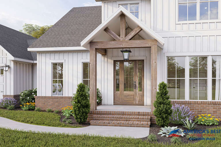 Modern Farmhouse House Plan #041-00250 Elevation Photo