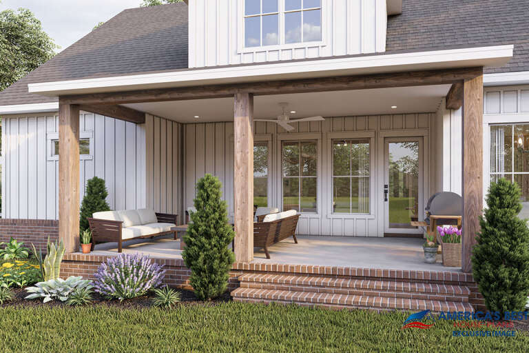 Modern Farmhouse House Plan #041-00250 Elevation Photo