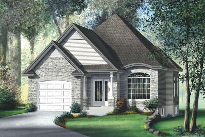 European House Plan #6146-00429 Elevation Photo