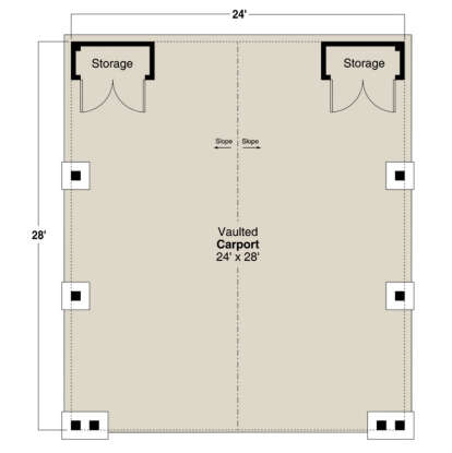 Carport for House Plan #035-00925