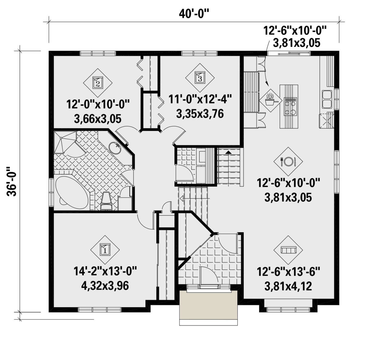 Main Floor for House Plan #6146-00431