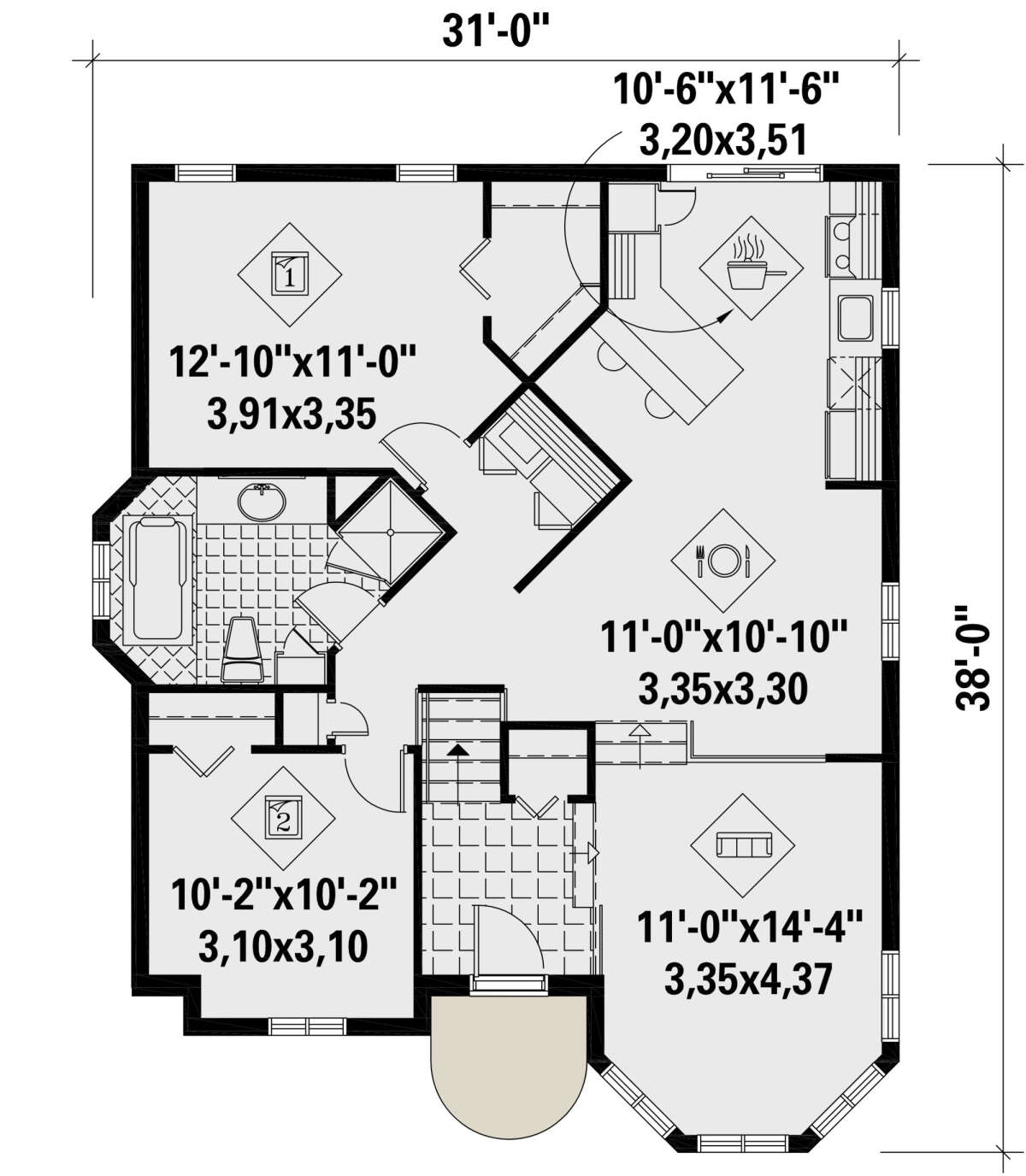 Main Floor for House Plan #6146-00433