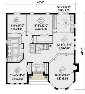 Main Floor for House Plan #6146-00434