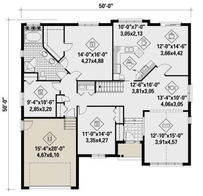 Main Floor for House Plan #6146-00435