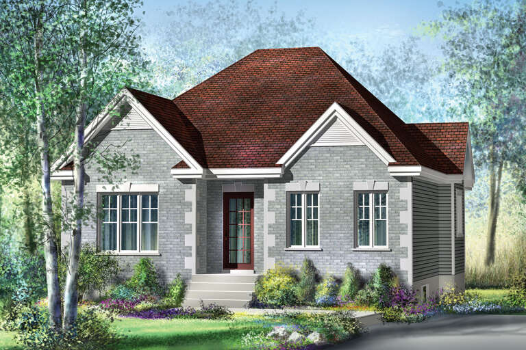 Traditional House Plan #6146-00436 Elevation Photo