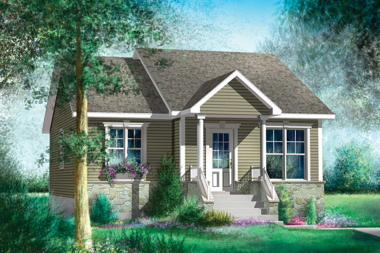 Cottage House Plan #6146-00438 Elevation Photo