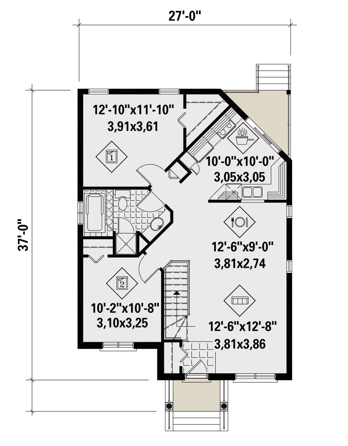 Main Floor for House Plan #6146-00438