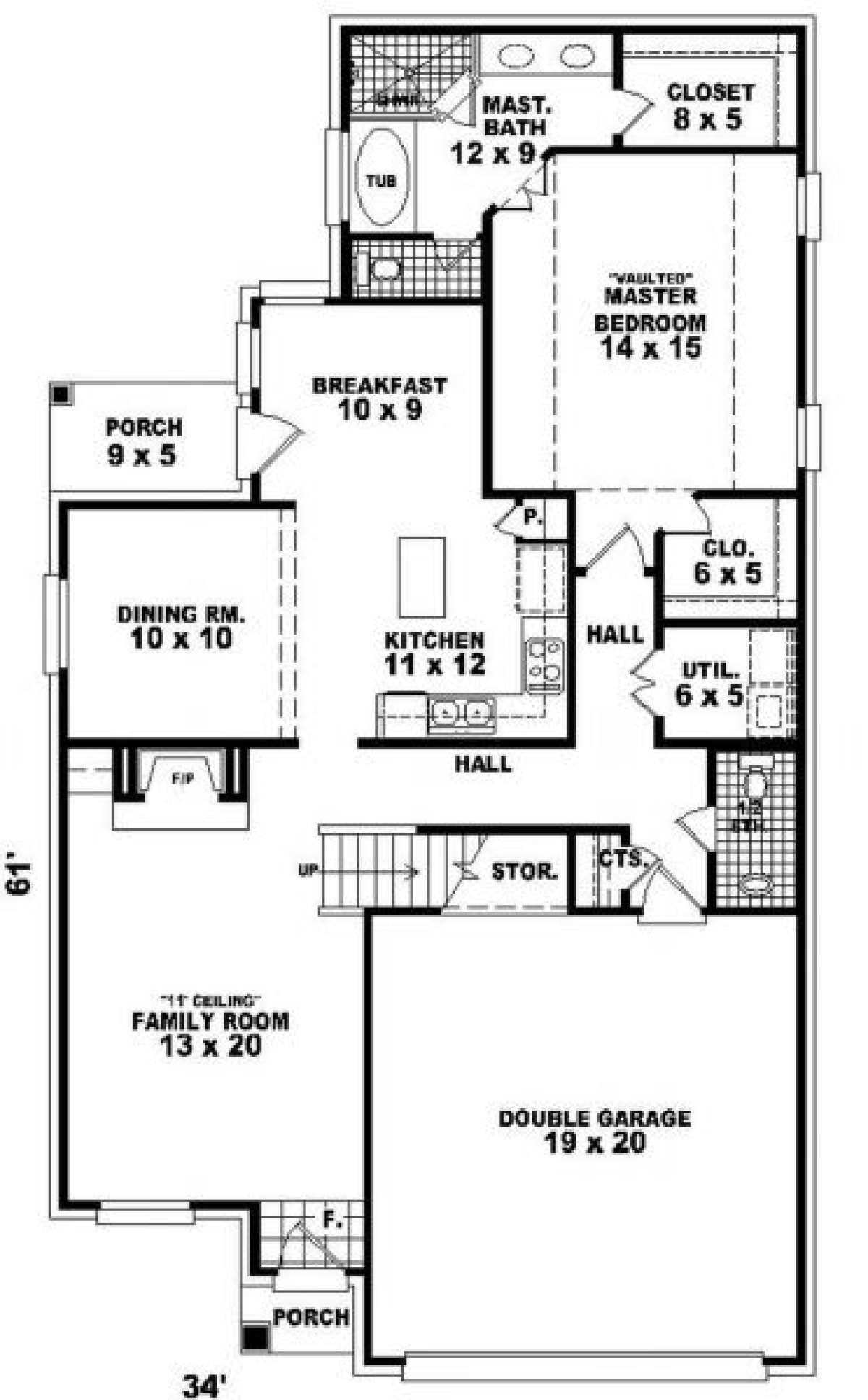 First Floor for House Plan #053-00295
