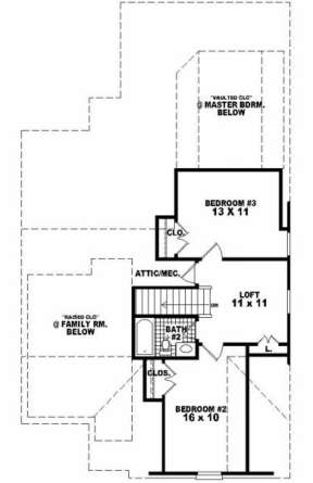 Second Floor for House Plan #053-00295