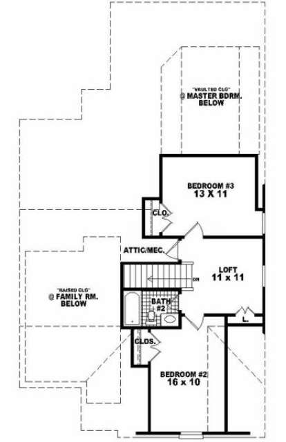 Second Floor for House Plan #053-00295
