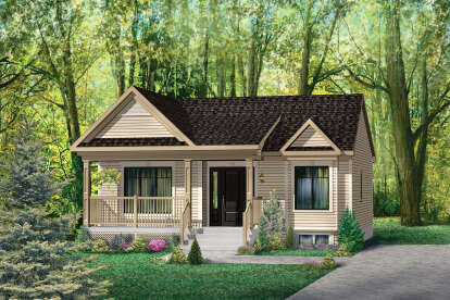 1 Bed, 1 Bath, 806 Square Foot House Plan - #6146-00443