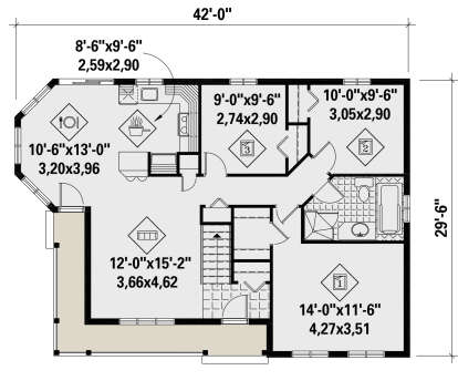 House Plan House Plan #25743 Drawing 1