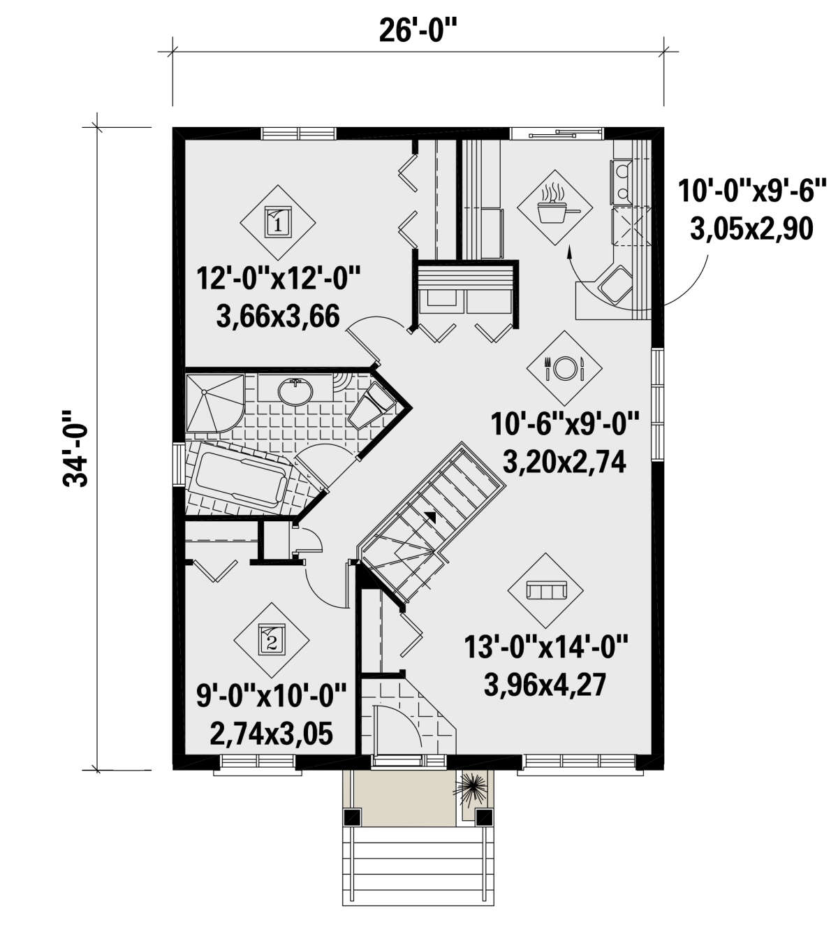 Main Floor for House Plan #6146-00446