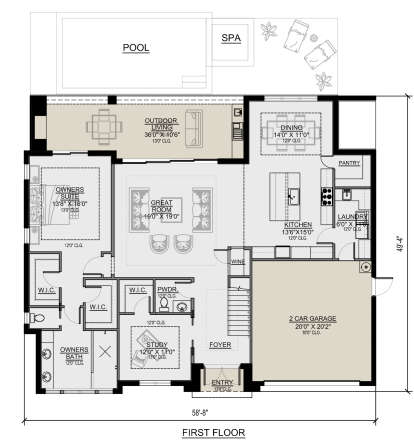 Main Floor for House Plan #5565-00060