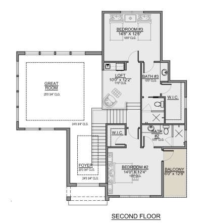 Second Floor for House Plan #5565-00060