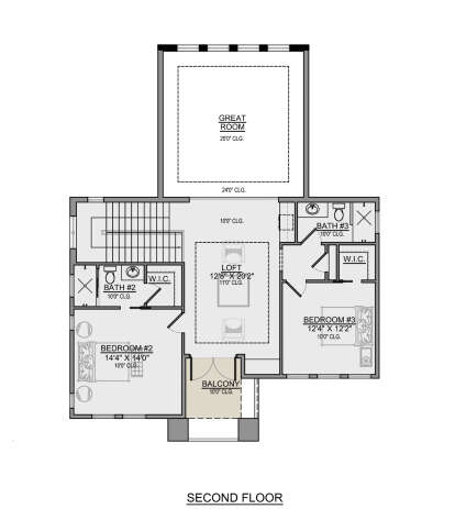 Second Floor for House Plan #5565-00061