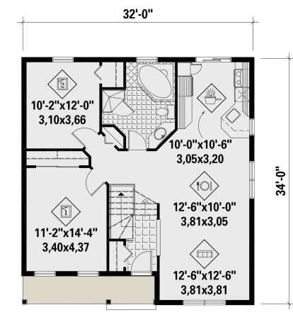 Main Floor for House Plan #6146-00448