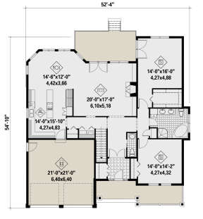 Main Floor for House Plan #6146-00453