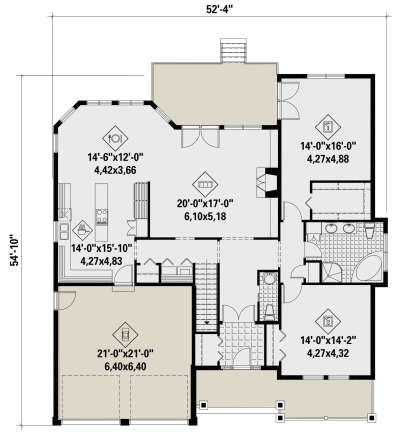 Main Floor for House Plan #6146-00453