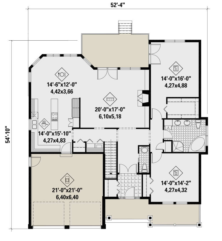 House Plan House Plan #25757 Drawing 1