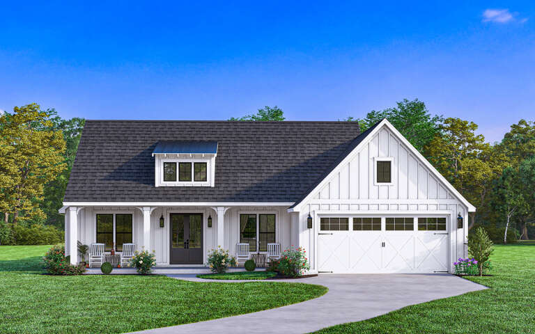 Modern Farmhouse House Plan #4534-00062 Elevation Photo