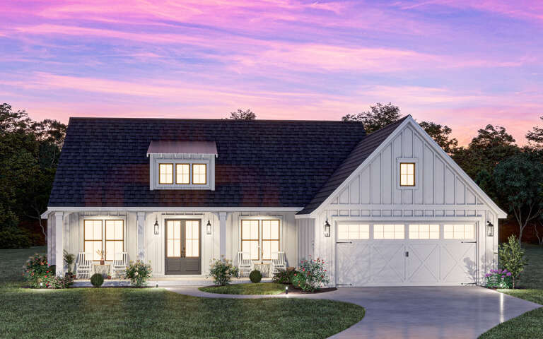 Modern Farmhouse House Plan #4534-00062 Elevation Photo