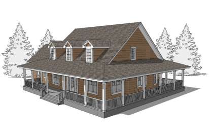 Traditional House Plan #028-00059 Elevation Photo