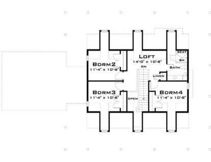 Second Floor for House Plan #028-00059