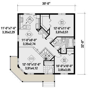Main Floor for House Plan #6146-00456