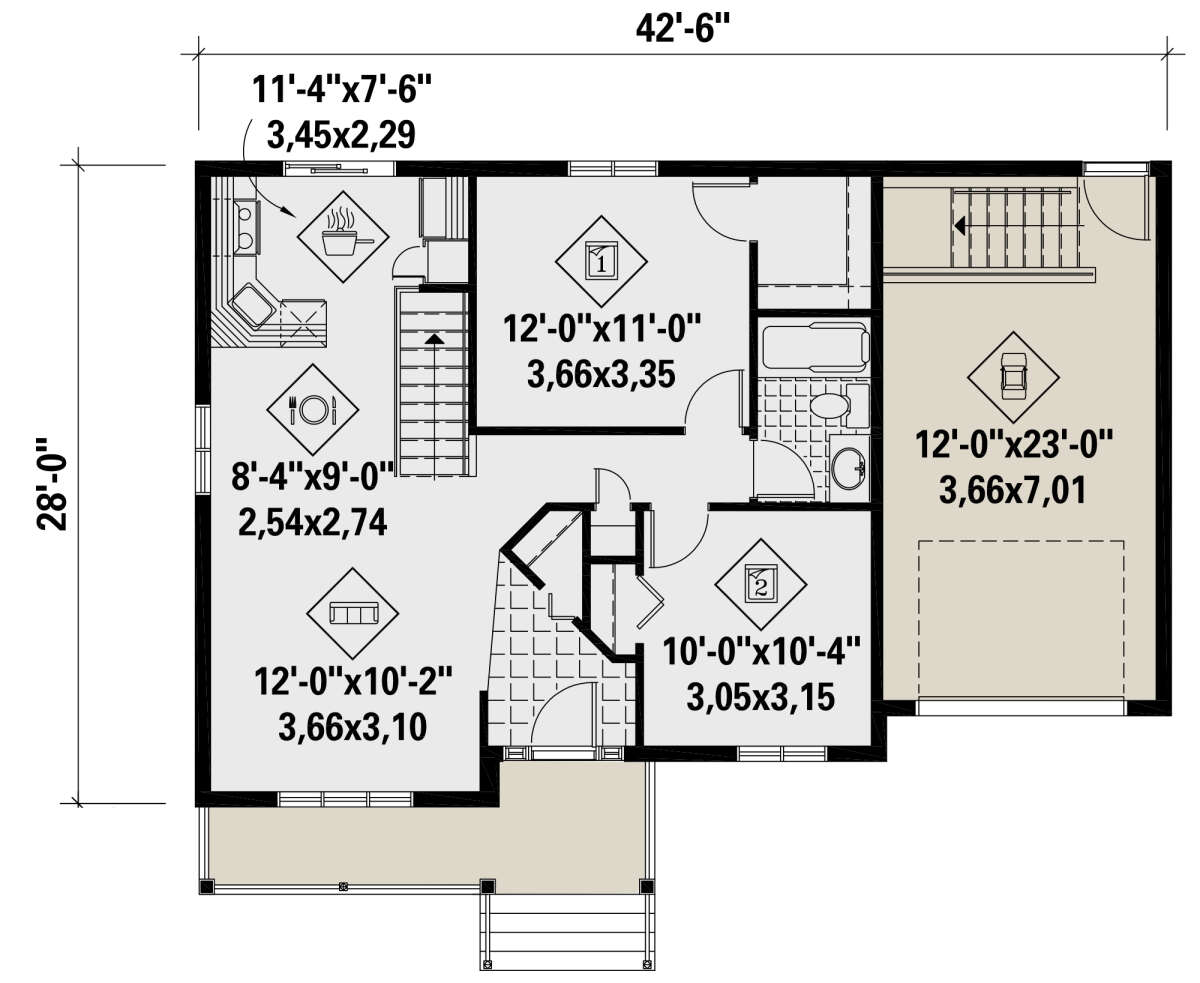 Main Floor for House Plan #6146-00458
