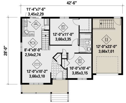 Main Floor for House Plan #6146-00458