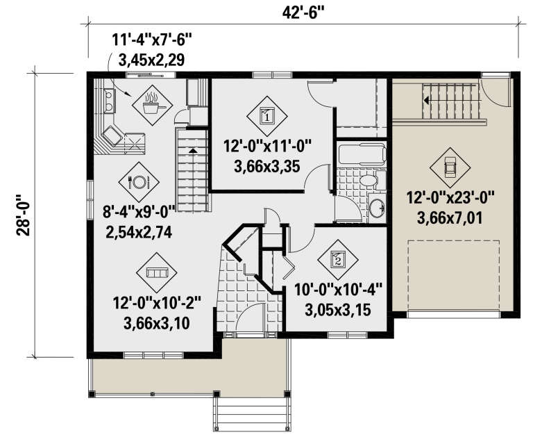 House Plan House Plan #25765 Drawing 1