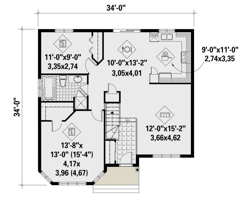 House Plan House Plan #25766 Drawing 1