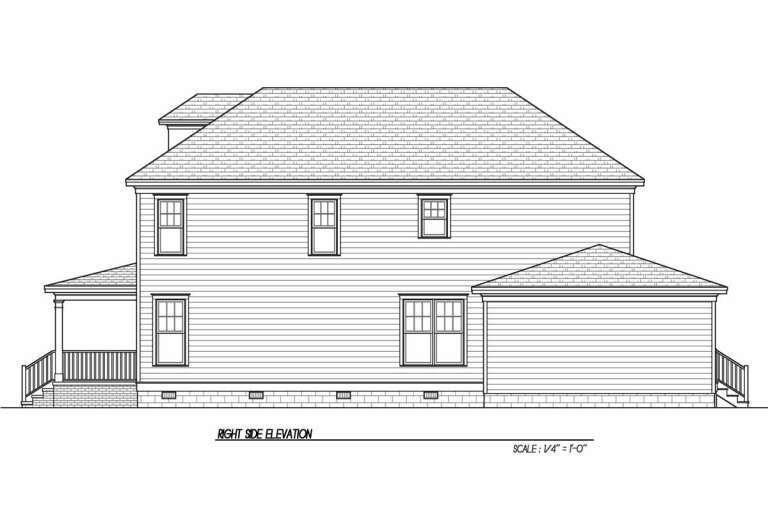 Historical House Plan #4351-00024 Elevation Photo