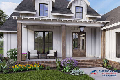 Modern Farmhouse House Plan #041-00252 Elevation Photo