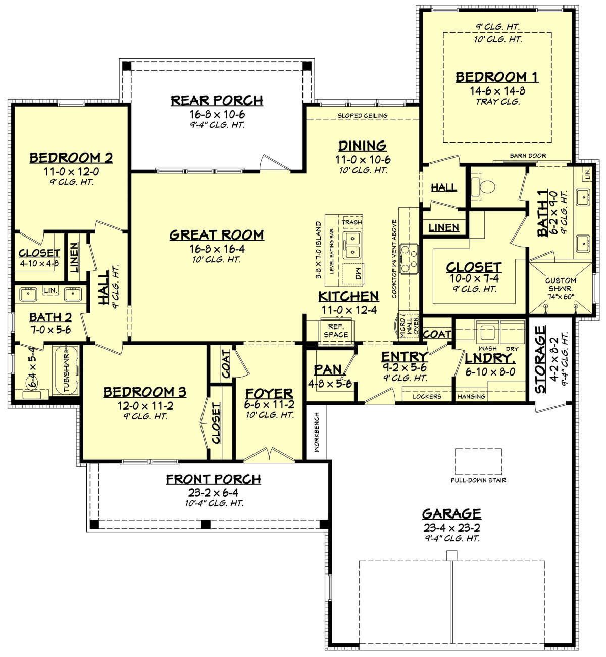 Main Floor for House Plan #041-00252