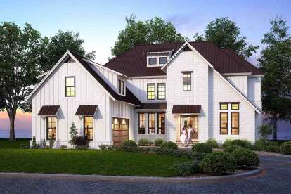 Modern Farmhouse House Plan #4351-00029 Elevation Photo