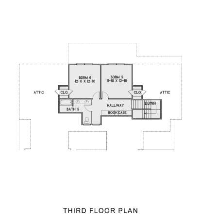 Third Floor for House Plan #4351-00029