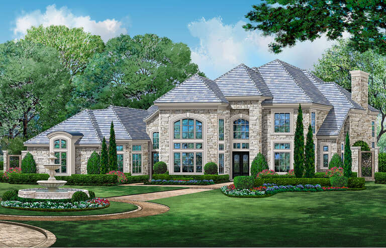 European House Plan #5445-00472 Elevation Photo