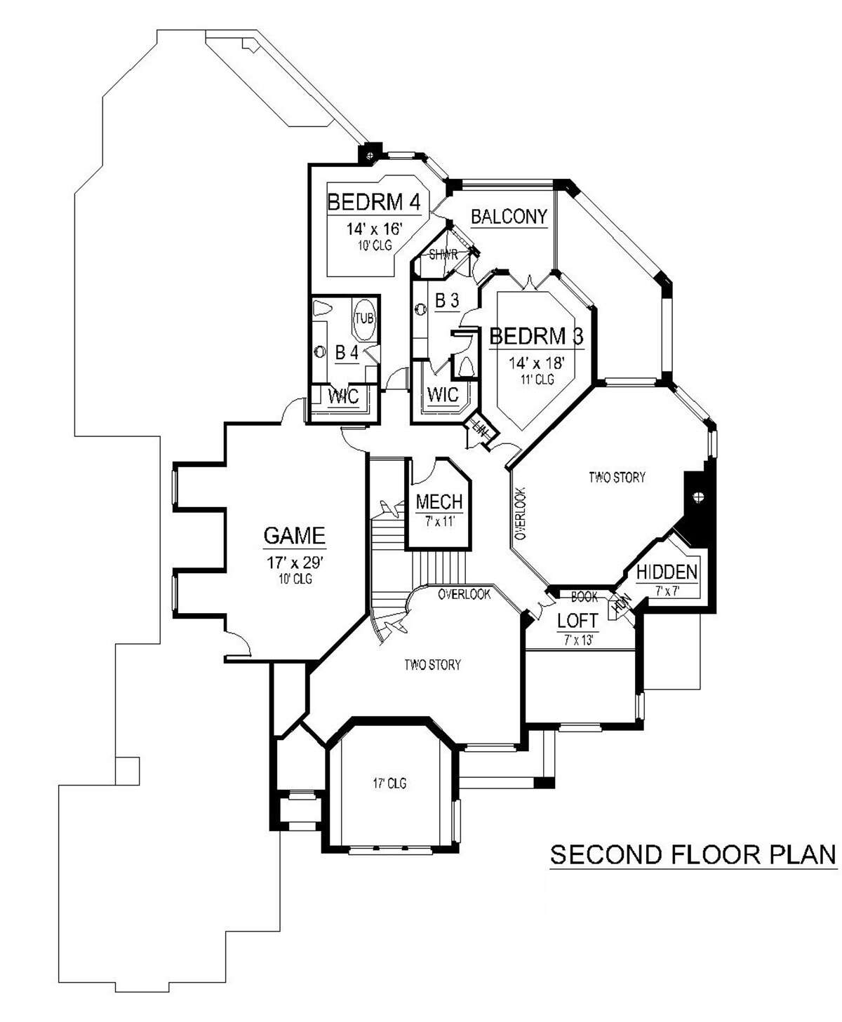 Second Floor for House Plan #5445-00472