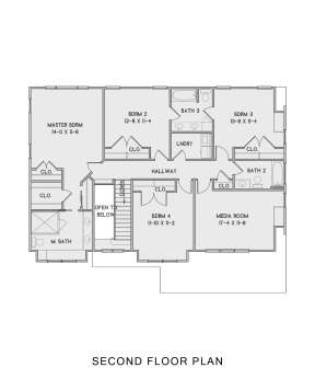Second Floor for House Plan #4351-00030