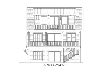 Coastal House Plan #4351-00032 Elevation Photo