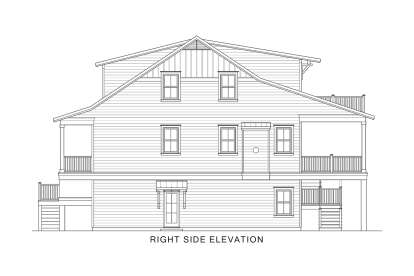 Coastal House Plan #4351-00032 Elevation Photo