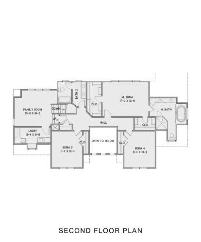Second Floor for House Plan #4351-00036
