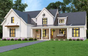 Modern Farmhouse House Plan #4195-00039 Elevation Photo