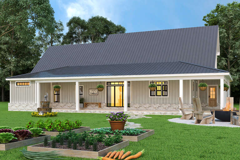 Modern Farmhouse House Plan #4195-00039 Elevation Photo
