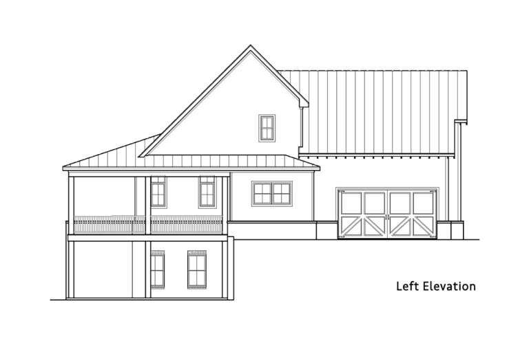 Modern Farmhouse House Plan #4195-00039 Elevation Photo