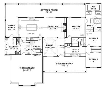 Main Floor for House Plan #4195-00039