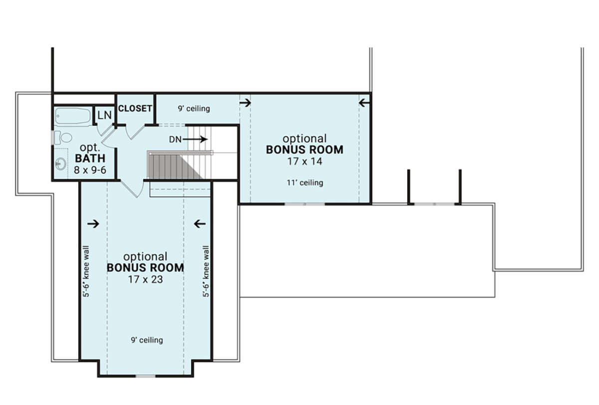 Optional Second Floor for House Plan #4195-00039