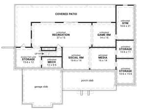 Basement for House Plan #4195-00039